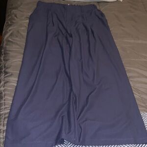 Elegant Navy Blue Women's flare pants